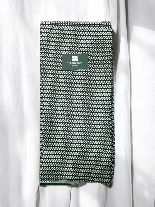 Green Floral Print Top and Bottom Cotton Fabric Combo Set 2.5 Mtr Top and 2.5 mtr Bottom