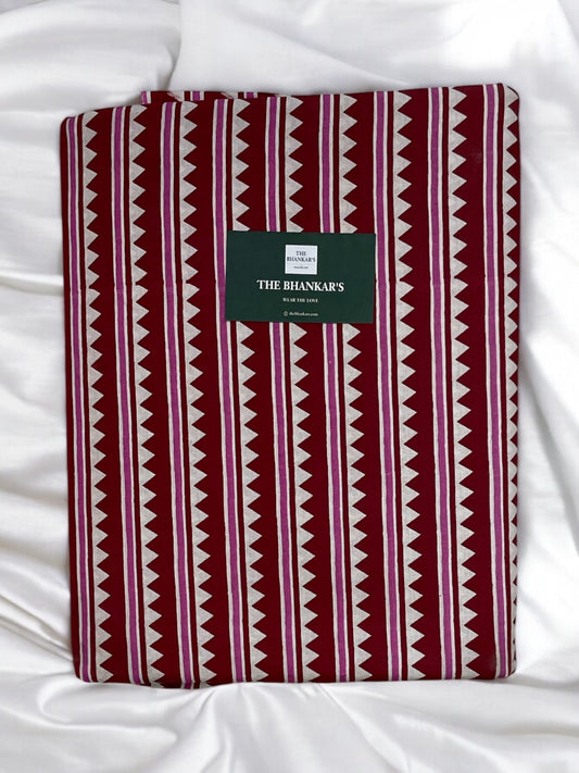 Mughal Buti Top and Bottom Cotton Combo Set 2.5 Mtr Top 2.5 Mtr Bottom