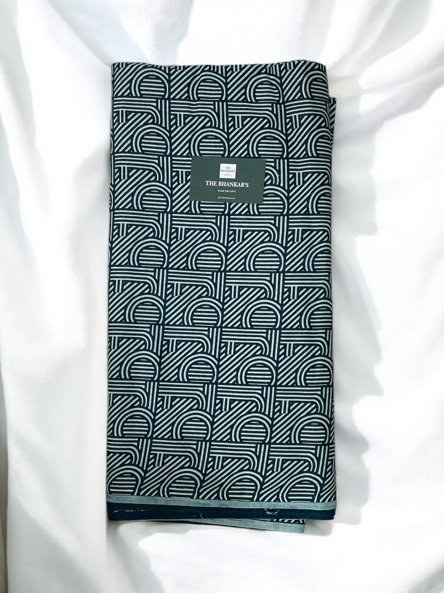 Teal Colour Floral Print Top and Bottom Cotton Fabric Combo Set 2.5 Mtr Top and 2.5 mtr Bottom