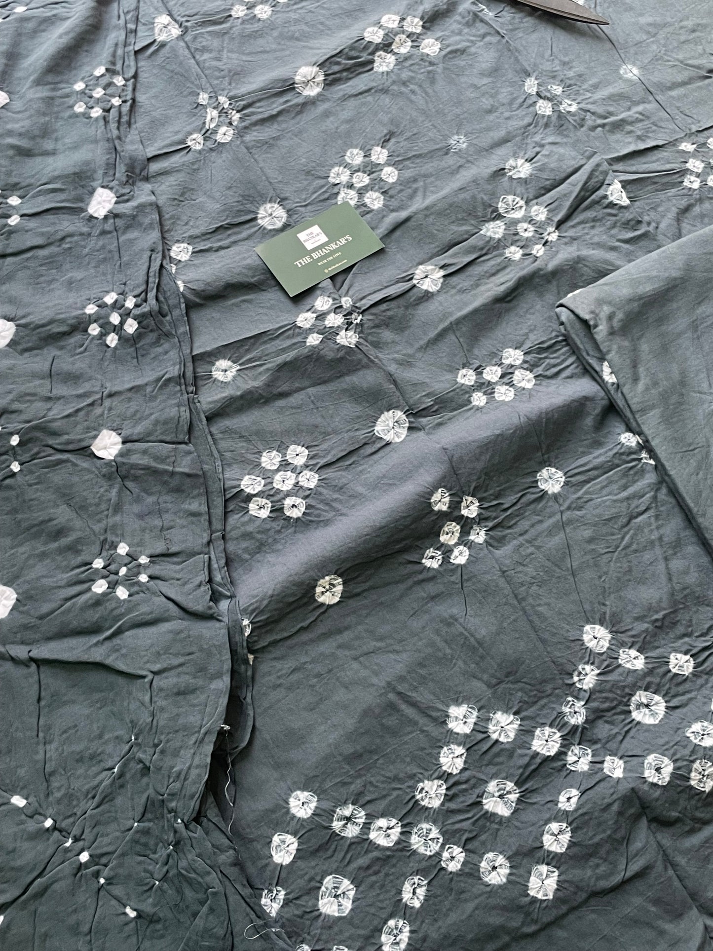 BANDHANI COTTON SUIT SET WITH MULMUL DUPATTA