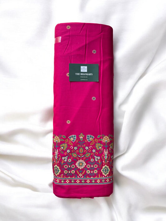 Kalamkari Floral Print Top and Bottom Cotton Combo Set 2.5 Mtr Each