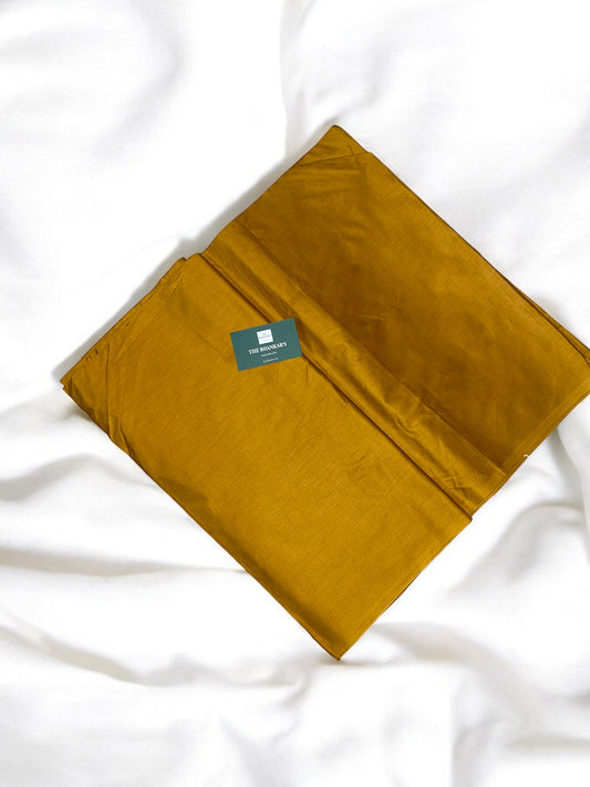 MUSTARD - GLACE COTTON PLAIN DYED FABRIC 2.5 mtrs cut