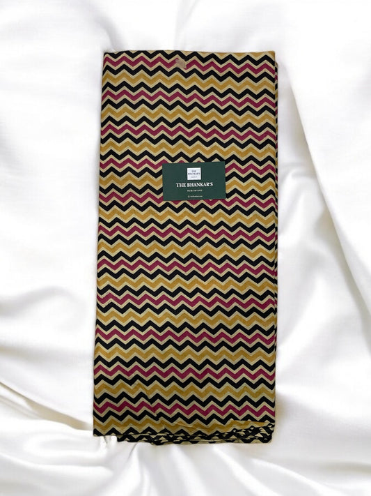 Yellow Ajrakh Top and Bottom Cotton Combo Set 2.5 Mtr Top 2.5 Mtr Bottom