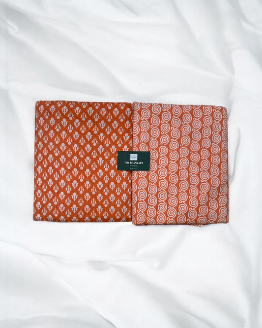 Floral Top and Bottom Cotton Combo Set 2.5 Mtr Top 2.5 Mtr Bottom