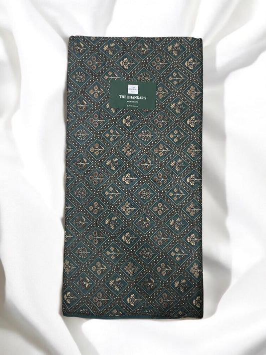 Grey Color Floral Print Allover Set 5 Mtr