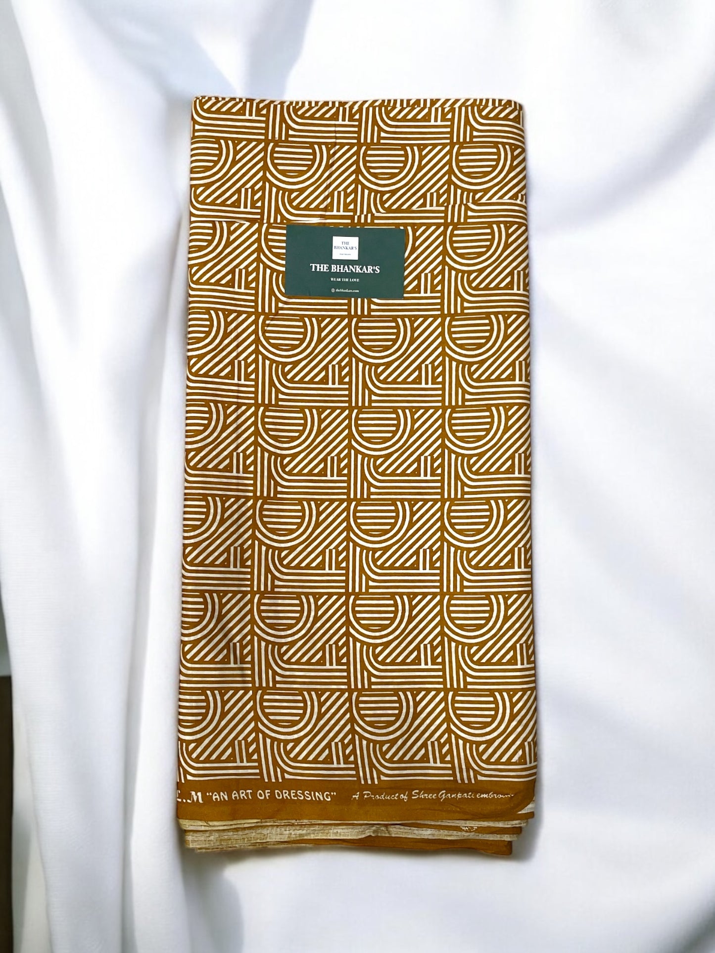 Musturd Colour Floral Print Top and Bottom Cotton Fabric Combo Set 2.5 Mtr Top and 2.5 mtr Bottom