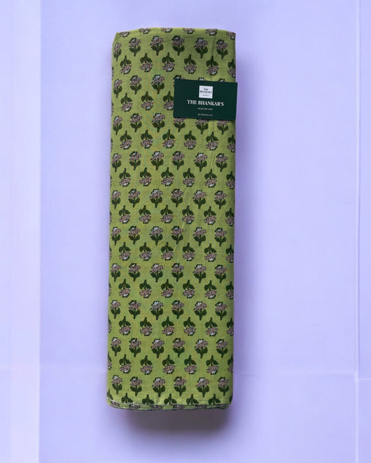 Light Green Small Buti Print Cotton Fabric