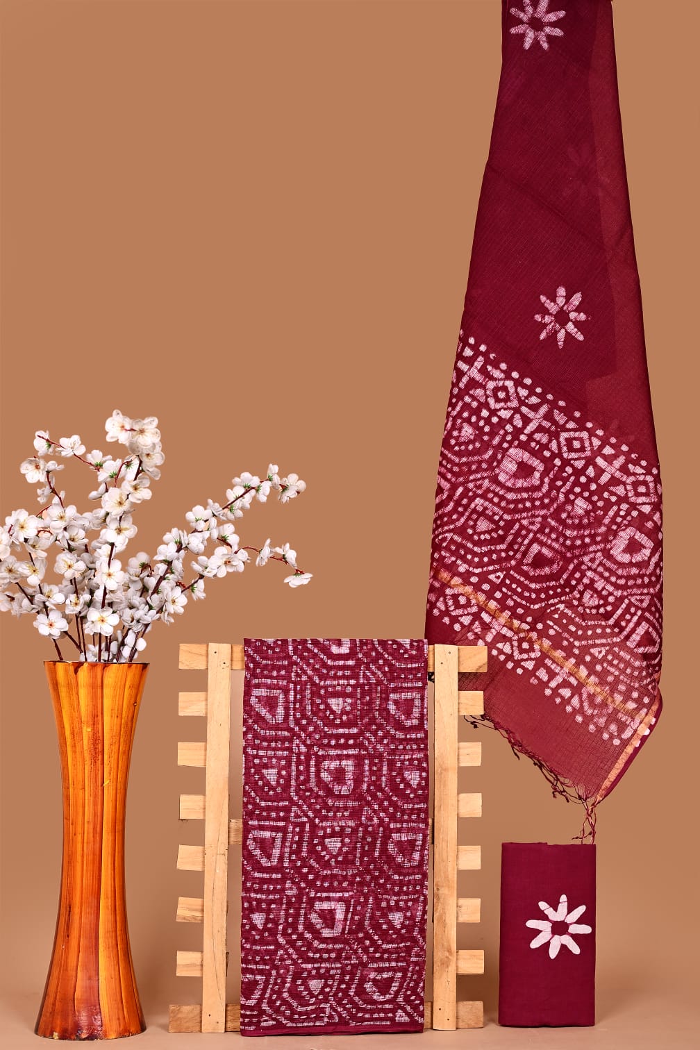 Sanganeri Handblock Printed Kota Doria Suit Material With Kota Doria Dupatta with Jari Border| The Bhankar's| RF