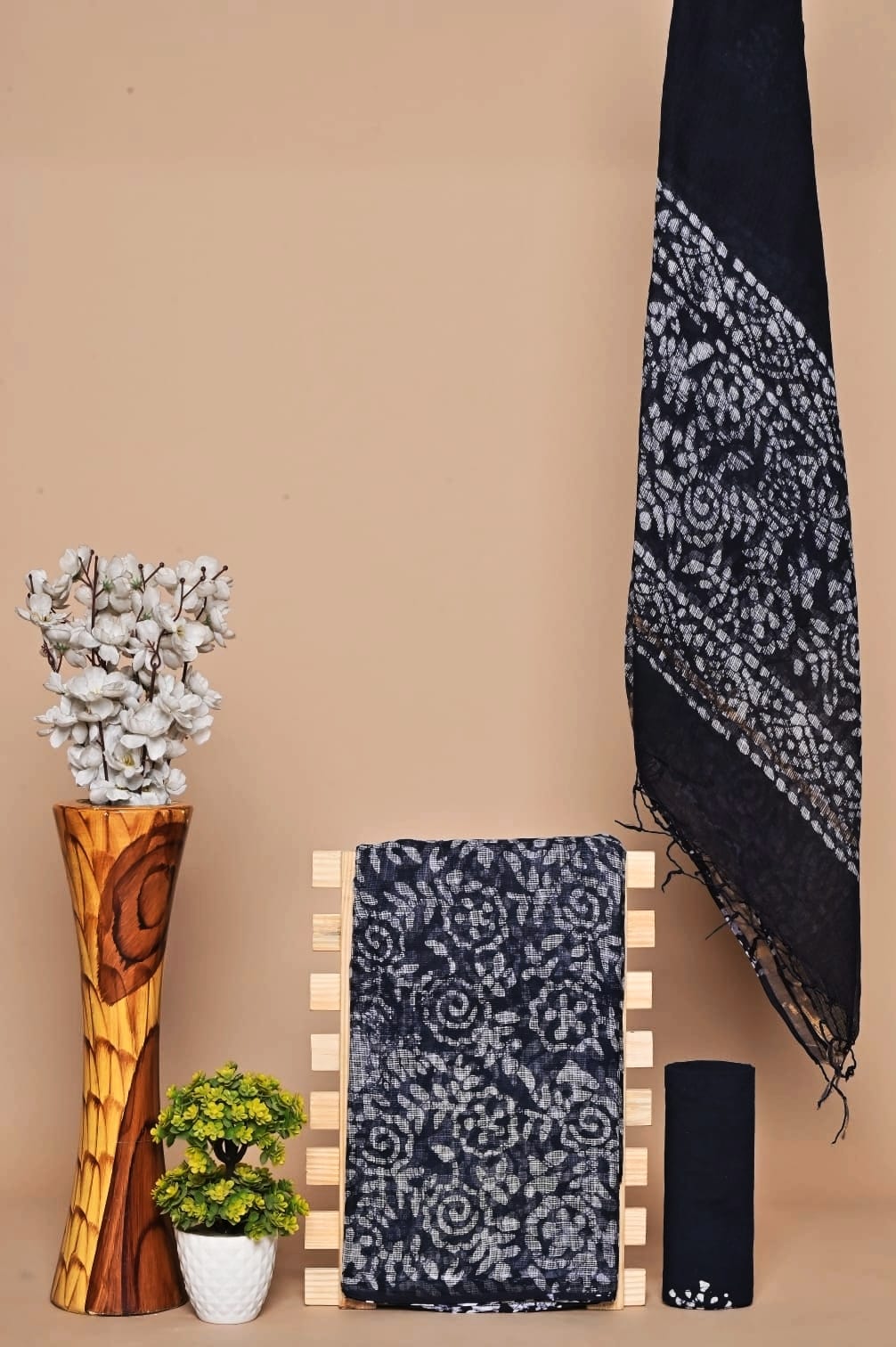 HANDBLOCK Kota Doria Suit Material With Kota Doria Dupatta with Jari Border | The Bhankar's