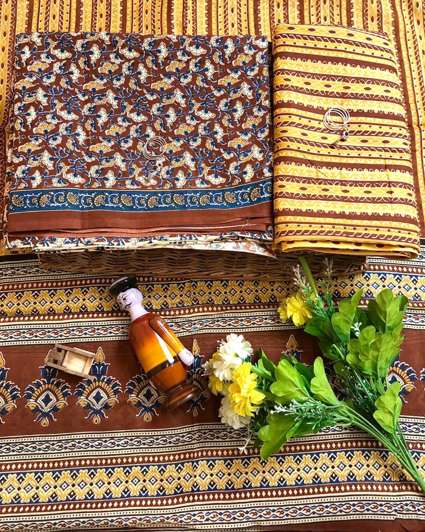 Floral Printed Cotton Suit With Mulmul Cotton Dupatta