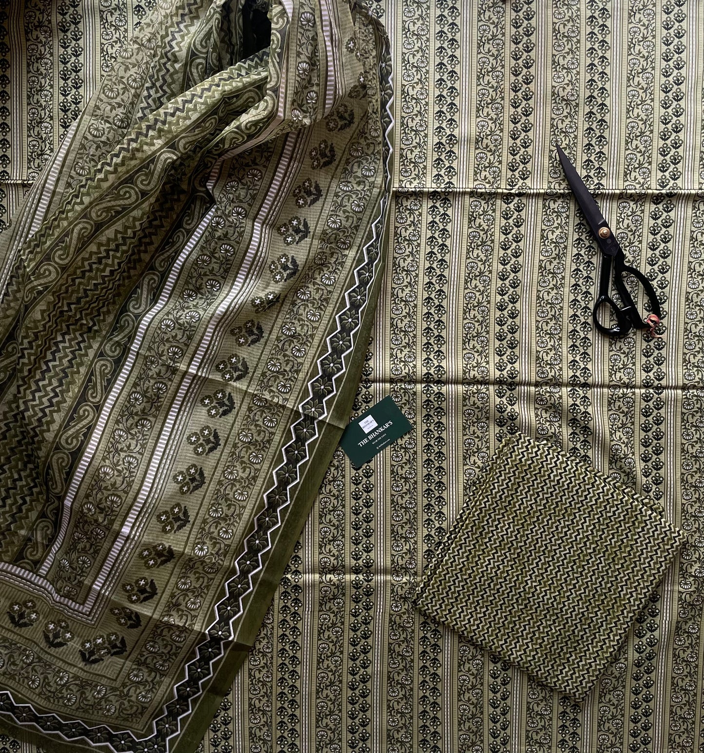 Floral Printed  Cotton Suit With Mulmul Cotton Dupatta