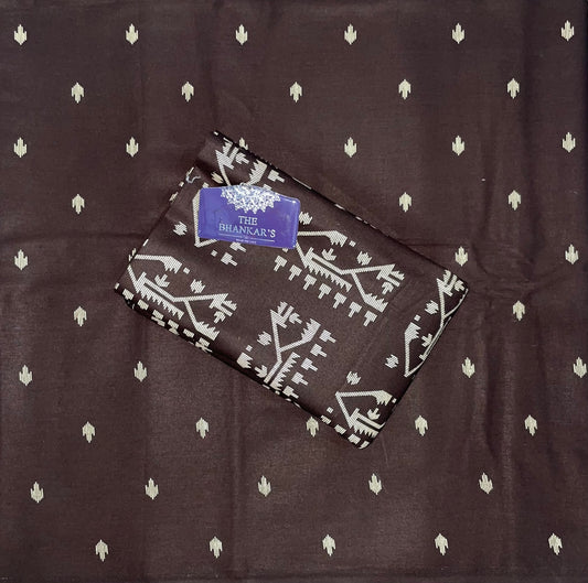 Brown figure Print Top and Bottom Cotton Combo Set 2.5 Mtr Each