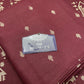 Wine Floral Print Top and Bottom Cotton Combo Set 2.5 Mtr Each