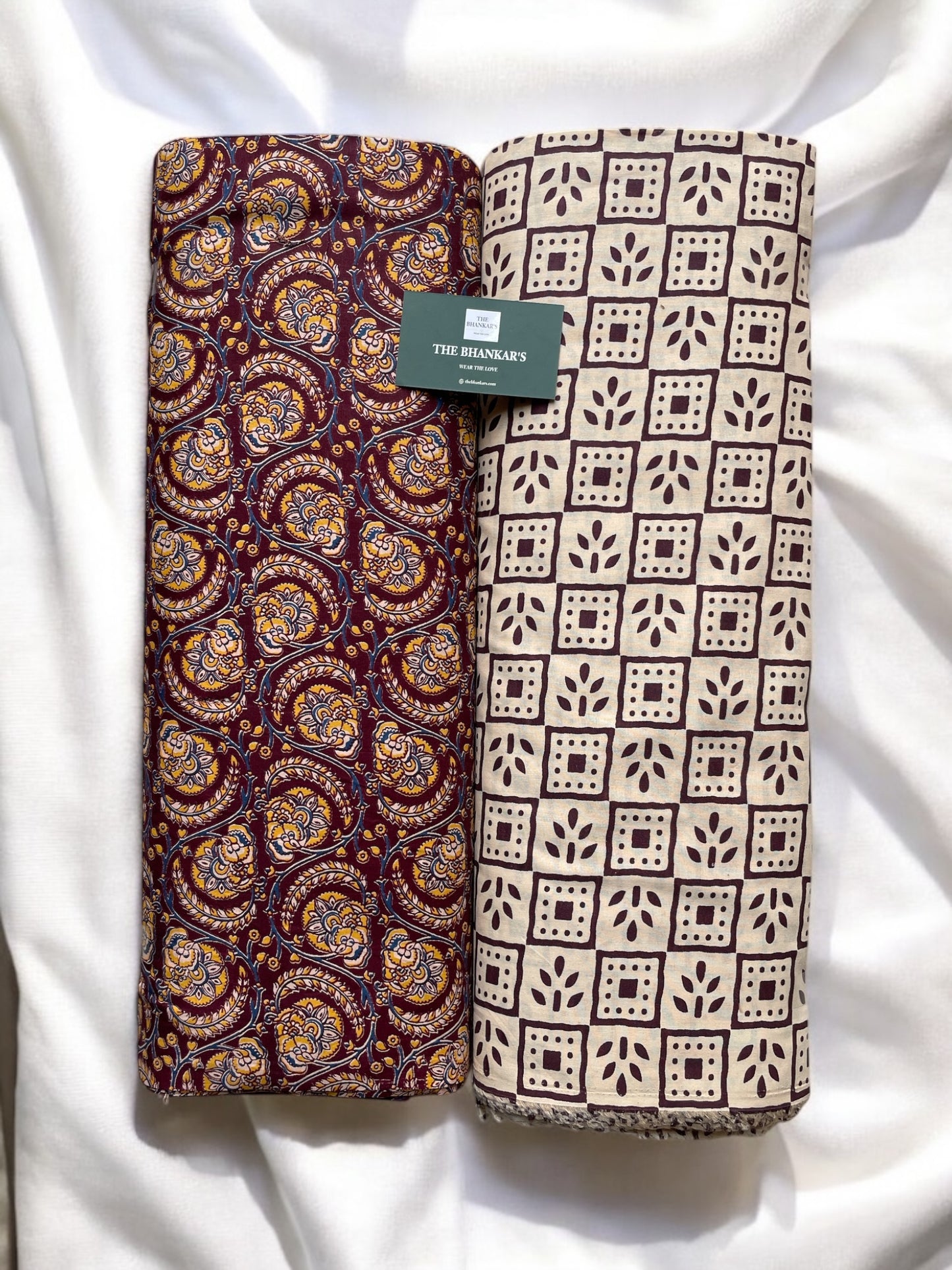 Beautiful Kalamkari Print Top and Bottom Cotton Combo Set Fabric 2.5 Mtr Top 2.5 Mtr Bottom