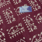 Wine Floral Print Top and Bottom Cotton Combo Set 2.5 Mtr Each