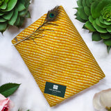 Yellow Lahariya Print Cotton Fabric