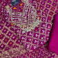RANI COLOUR GHATCHOLA BANDHANI BANARASI SILK FABRIC SUITS WITH BEAUTIFUL HAND GOTAPATTI WORK DUPATTA