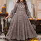 Bagru Handblock Printed Anarkali Set With Kota doria Dupatta with Zari Border