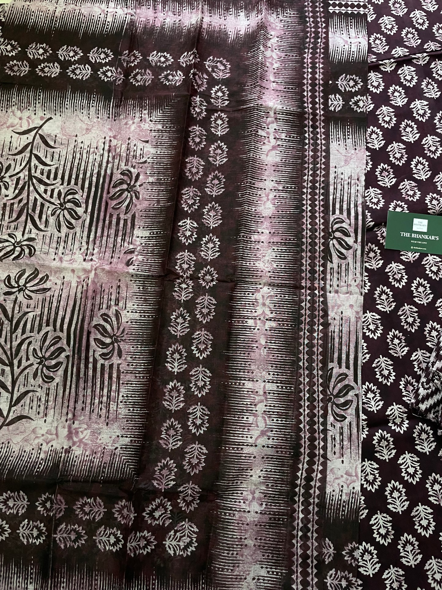 Small Buti Handblock Printed Cotton Suit With Mulmul Cotton Dupatta