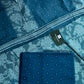 Sea Blue floral Beautiful Handblock Printed Cotton Suit With  Mulmul Cotton Dupatta