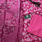 Pink Floral Beautiful Handblock Printed Cotton Suit With Mulmul Cotton Dupatta
