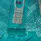 RAMA GREEN BANDHANI HEAVY ART SILK FABRIC DOUBLE SHADES SUITS WITH BEAUTIFUL HAND GOTAPATTI WORK DUPATTA