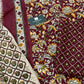 Kalamkari Handblock Printed Cotton Suit With Mulmul Cotton Dupatta
