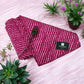 Pink Lahariya Print Cotton Fabric