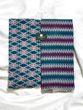 Ikkat Top and Bottom Cotton Combo Set 2.5 Mtr Top 2.5 Mtr Bottom