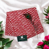 Red Multicolour Lahariya Print Cotton Fabric