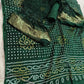 GREEN BANDHANI PURE GAJJI SILK FABRIC SUITS WITH HEAVY ZARI RICH HAND PALLU DUPATTA