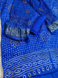 ROYAL BLUE GAJJI SILK FABRIC SUITS WITH HEAVY ZARI RICH HAND PALLU DUPATTA