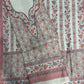 Off White Panel Style Floral Printed Semi Pashmina Winter Suit Set