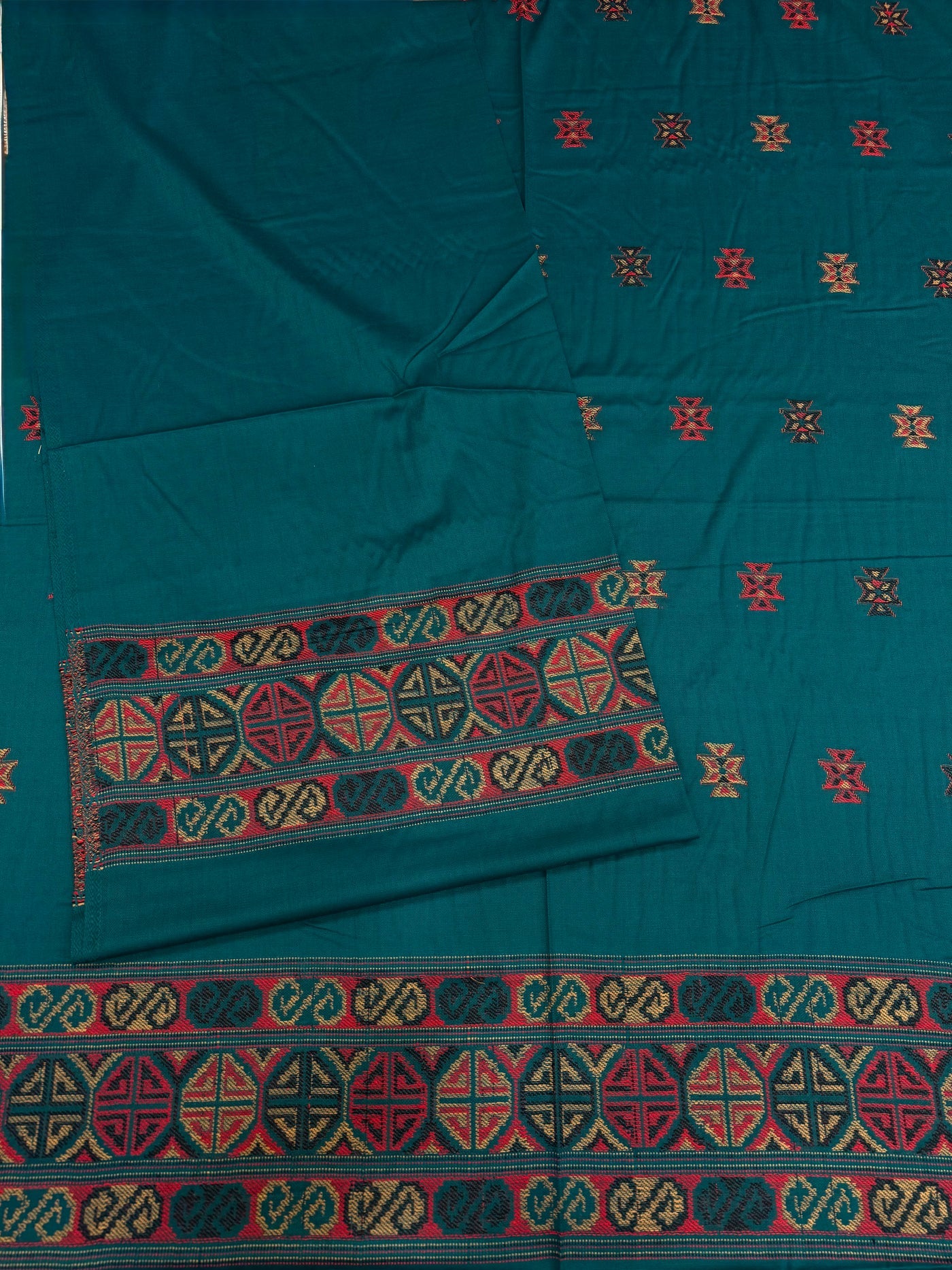 Premium Teal kullu Wollen Party Suits (100% Handmade)