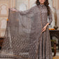 Bagru Handblock Printed Anarkali Set With Kota doria Dupatta with Zari Border