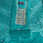 RAMA GREEN BANDHANI HEAVY ART SILK FABRIC DOUBLE SHADES SUITS WITH BEAUTIFUL HAND GOTAPATTI WORK DUPATTA