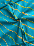 Multicoloured Lahariya Print Cotton Fabric