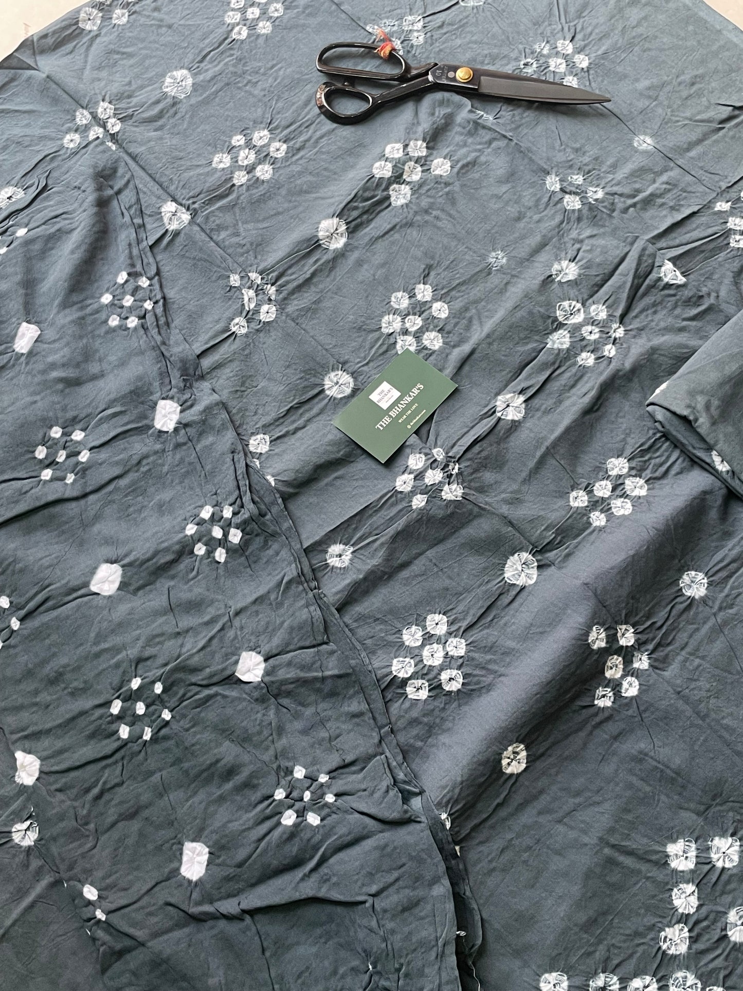BANDHANI COTTON SUIT SET WITH MULMUL DUPATTA
