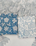 Rapid Hand Block Printed Cotton Suit With Chiffon Dupatta