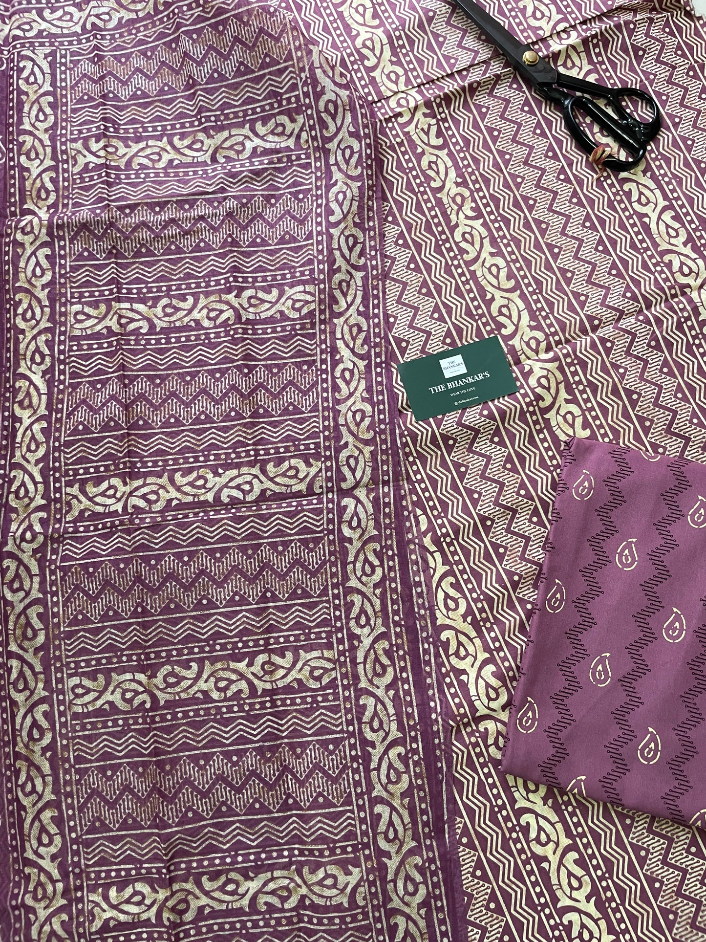 Beautiful Handblock Printed Cotton Suit With Mulmul Cotton Dupatta