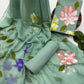 Beautiful Sea Green Hand Painted Cotton Suit With Hand Painted Chiffon Dupatta