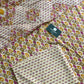 Yellow Geometry Beautiful Handblock Printed Cotton Suit With  Mulmul Cotton Dupatta