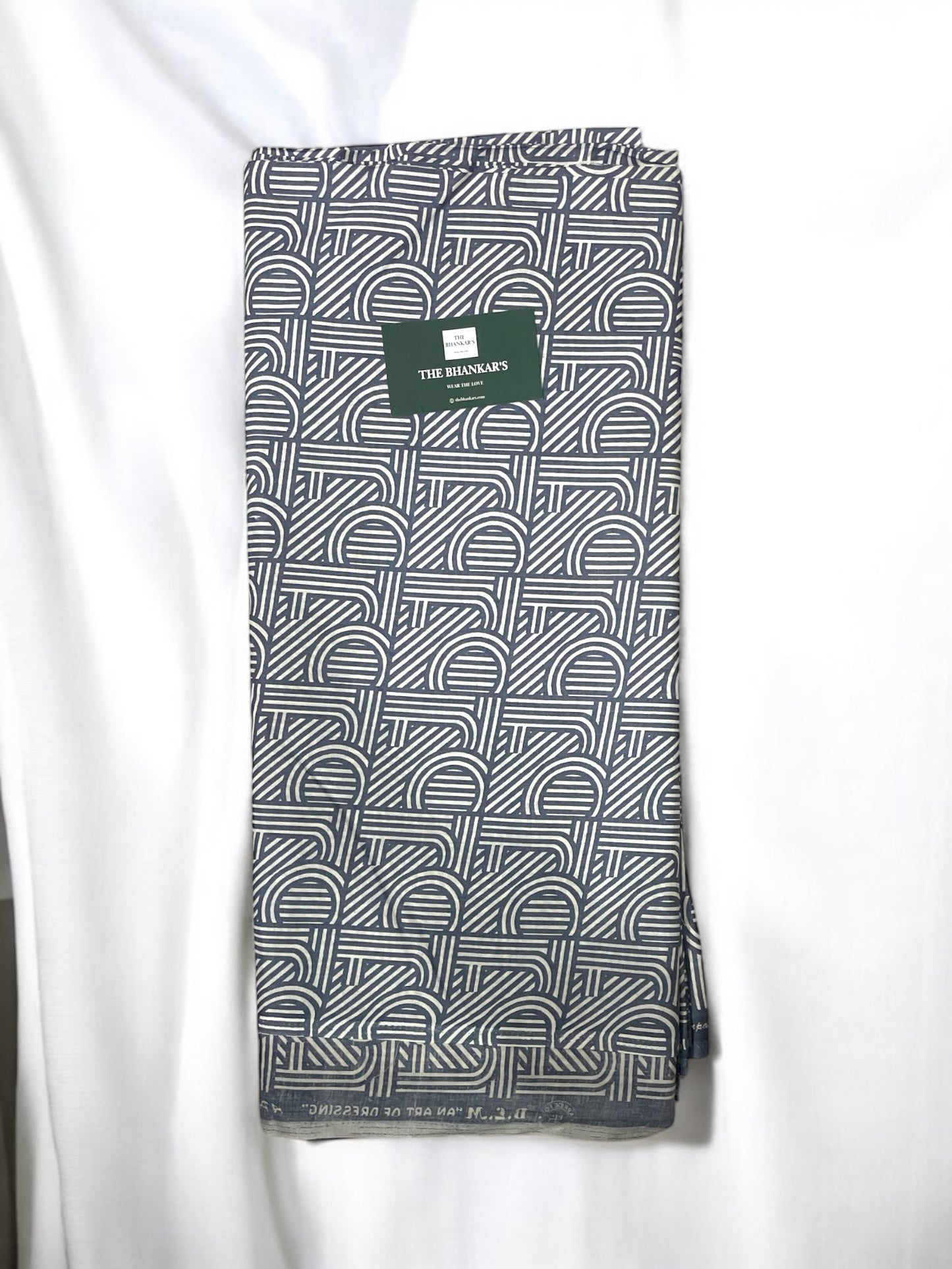 Grey Colour Floral Print Top and Bottom Cotton Fabric Combo Set 2.5 Mtr Top and 2.5 mtr Bottom