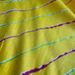 Lime Yellow Multicoloured Lahariya Print Cotton Fabric