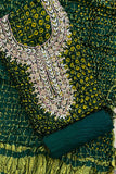 Green GHATCHOLA Round Neck BANDHANI Art SILK FABRIC SUITS WITH BEAUTIFUL HAND GOTAPATTI WORK DUPATTA