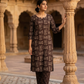 Brown figure Print Top and Bottom Cotton Combo Set 2.5 Mtr Each