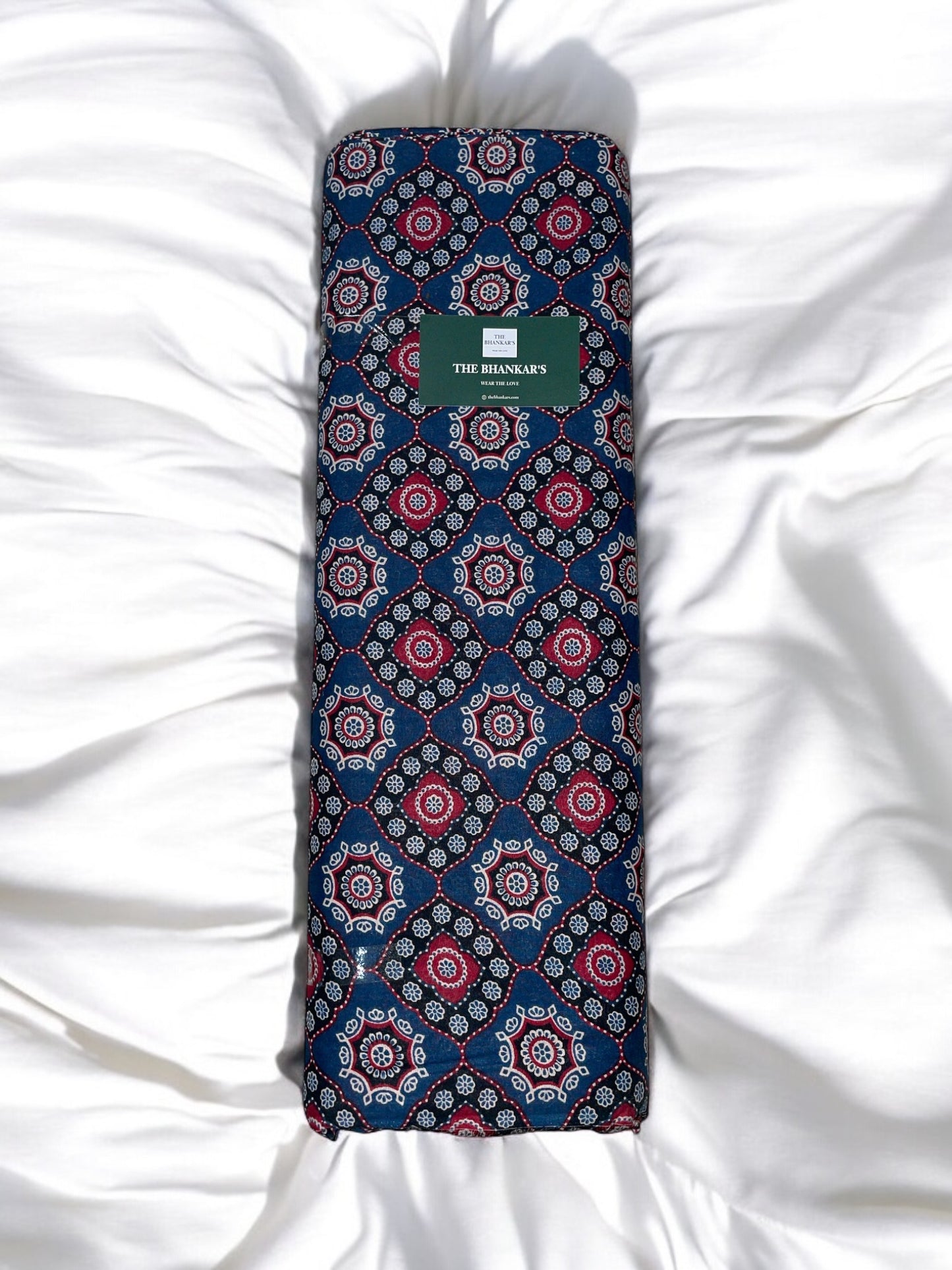 Blue Colour Ajrakh Print Top and Bottom Cotton only bottom 1.5 mtrs