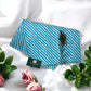 Sky Blue Lahariya Print Cotton Fabric