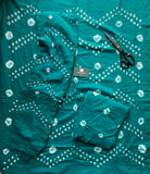 BANDHANI COTTON SUIT SET WITH MULMUL DUPATTA
