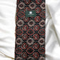 Black Ajrakh Top and Bottom Cotton Combo Set 2.5 Mtr Top 2.5 Mtr Bottom